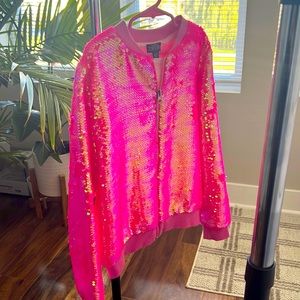 Target x JoJo Siwa hot pink sequin jacket. Worn once.